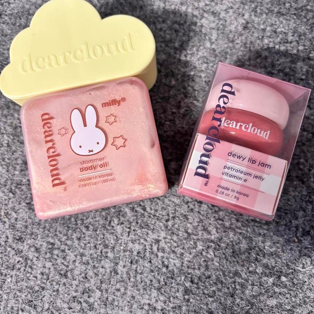 Dearcloud Miffy body oil and lip balm set